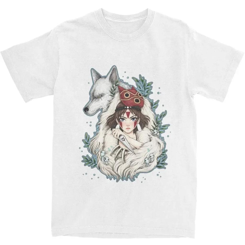 Graphic Print Apparel Novelty Ghost Princess Hime T Shirt Women Wood Spirit Tree Forest Spirit T Shirt Women's Clothing Y2K Top