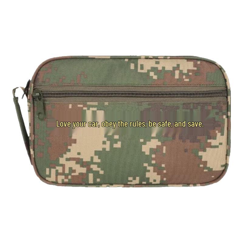 Camouflage Flame Multi-functional Driving Document Bag