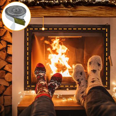 10/12/15MMx2M Fiberglass Fireplace Door Sealing Strip Self-adhesive High Temperature Wood Stove Door Replacement