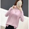 Autumn and Winter Women's Sweater Half High Collar Long Sleeve Versatile Knitted Shirt for Women