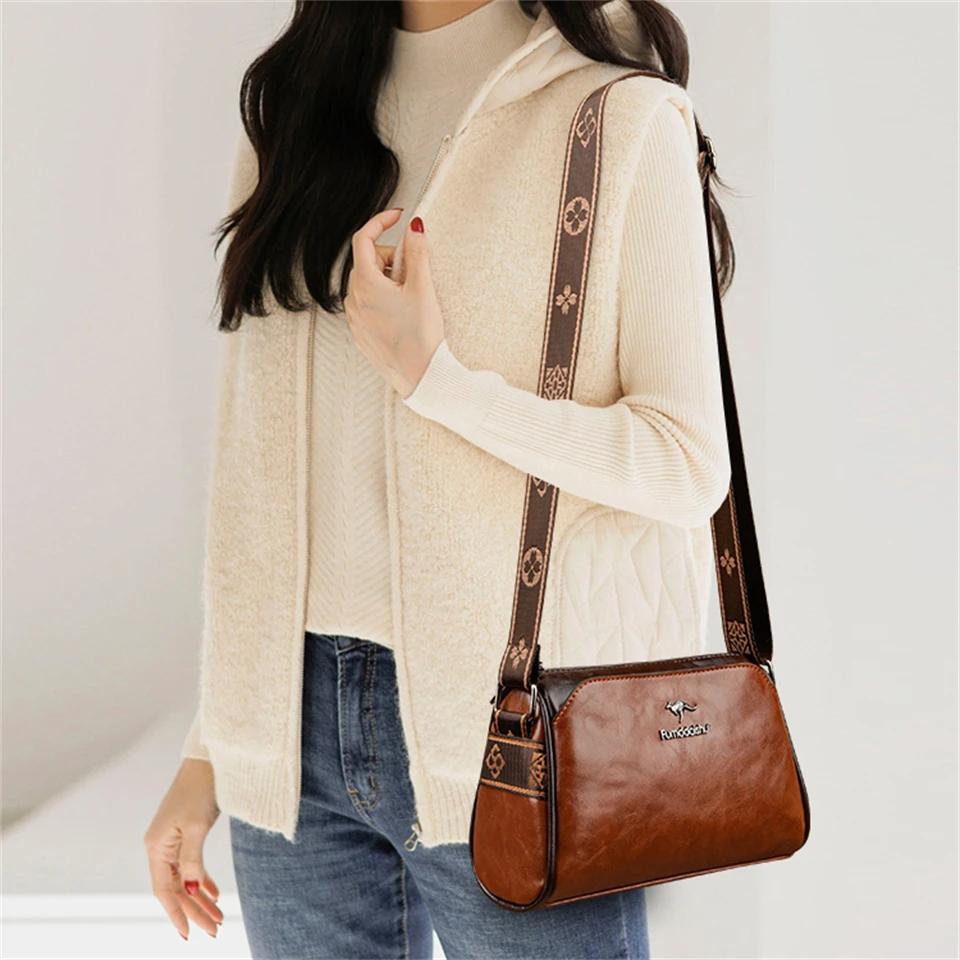 Nuova Borsa a Tracolla di Lusso in Morbida Pelle di Alta Qualità Marca di Designer Borse a Spalla da Donna