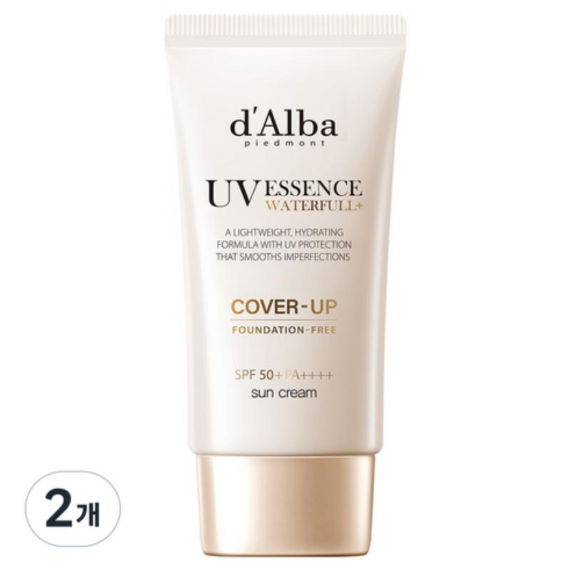 d'Alba Waterfull UV Essence Tone-Up Sun Cream Cover Beige 50ml (2 Options)