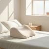 Wedge Pillow Relaxing Incline Sloped for Sofa Beige Basic