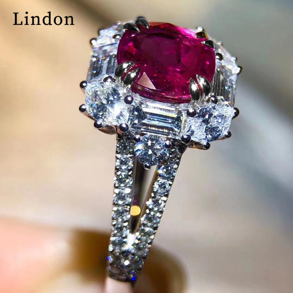Lindon Classic Copper Alloy Zircon Ring Ladies Jewelry Wedding Promise Party Gift