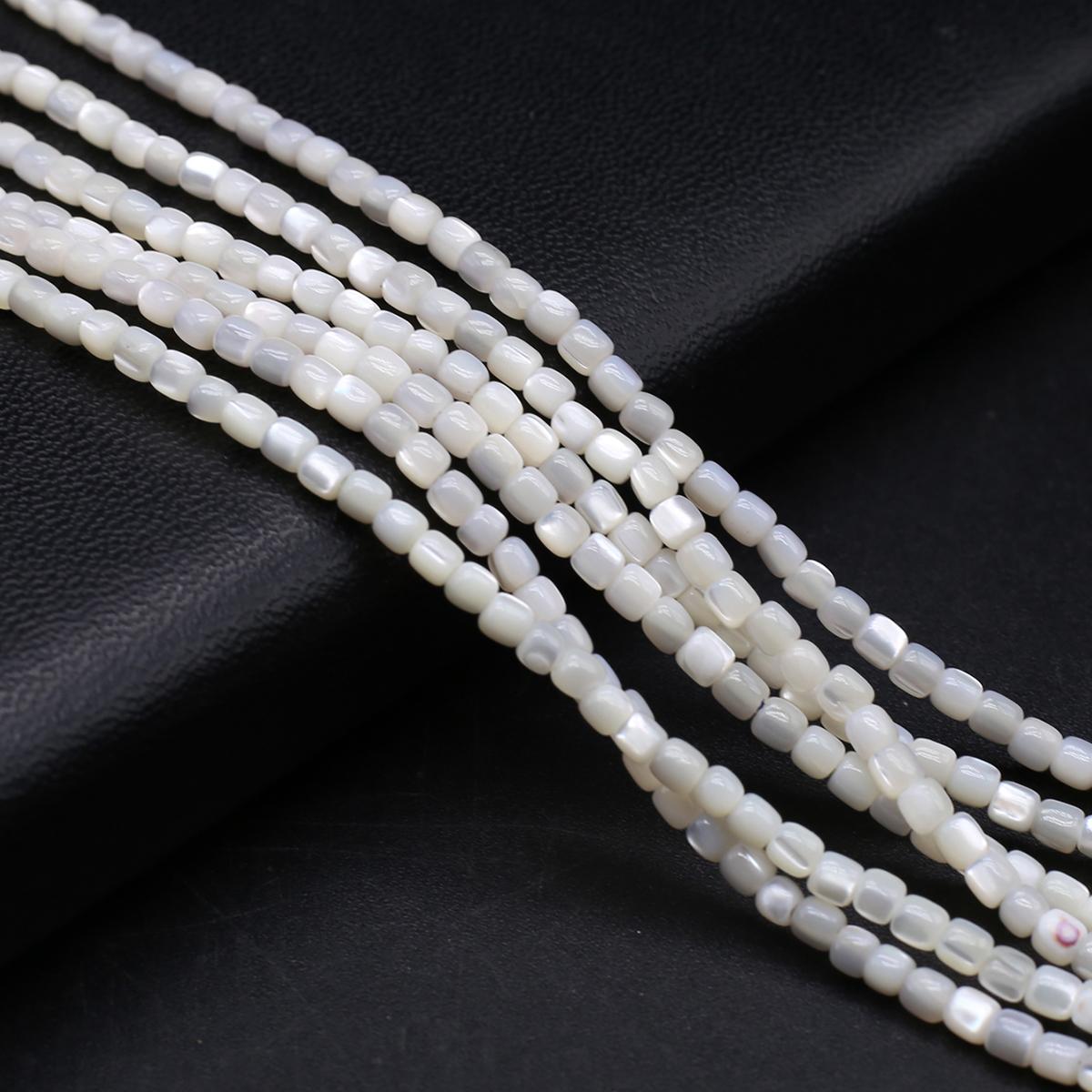 

1 нить бусины из натуральных пресноводных ракушек 3,5×3,5 мм, квадратные цветные ракушки, свободные бусины-разделители для изготовления ювелирных изделий, аксессуары для браслетов своими руками, бисер 38 см 1Strand/3.5×3.5mm