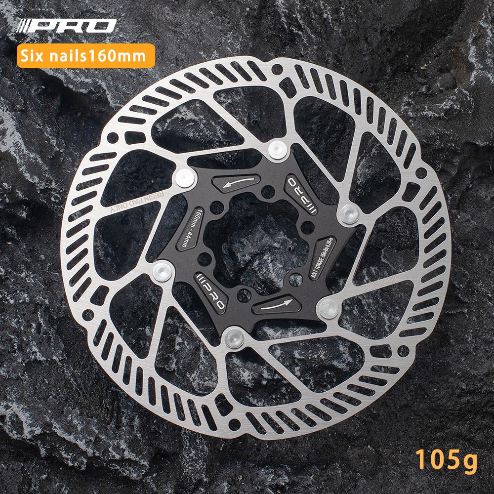 IIIPRO 6-Bolt Centerlock Ultra-Light Disc Brake Rotor with Heat Dissipation for MTB Road Bike 140mm/160mm High-Performance Brake