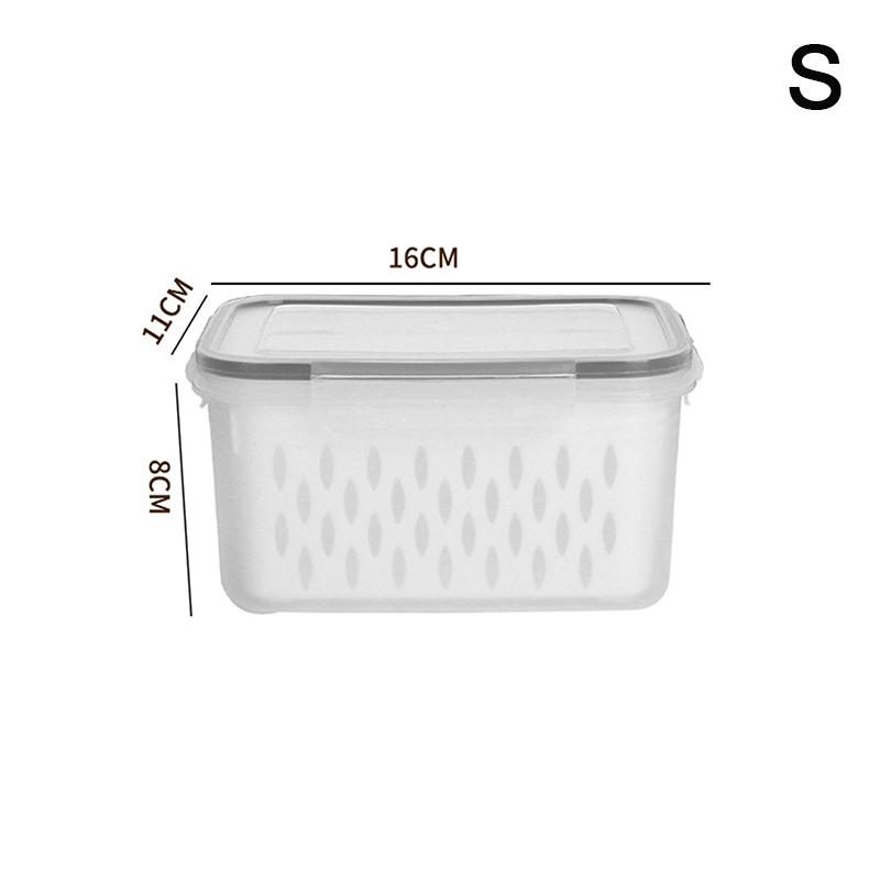Refrigerator Preservation Storage Box Drain Basket Storage Containers Sealed Box Vegetable And Fruit Drain Box Organizer