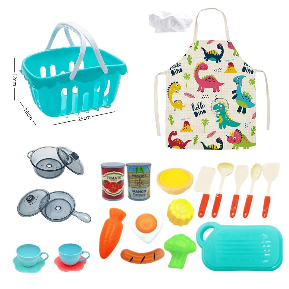 

Realistic Piece 23 Kitchen Food And Utensils Play Set For Imaginative Play And Development Skill