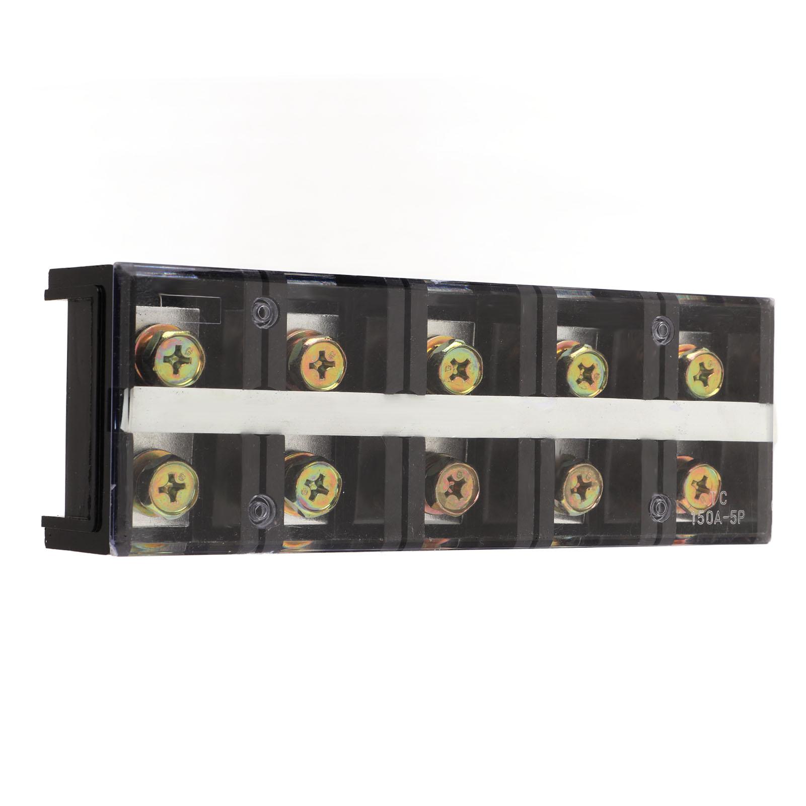 

150A 600V Wire Barrier Block Клемна смуга, потовщена дворядна клемна смуга з прозорим