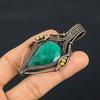 Emerald Pendant, 999 Copper Wire Wrapped Pendant Gemstone Jewelry, Handmade Pendant Amazing Jewelry, Gift For Her