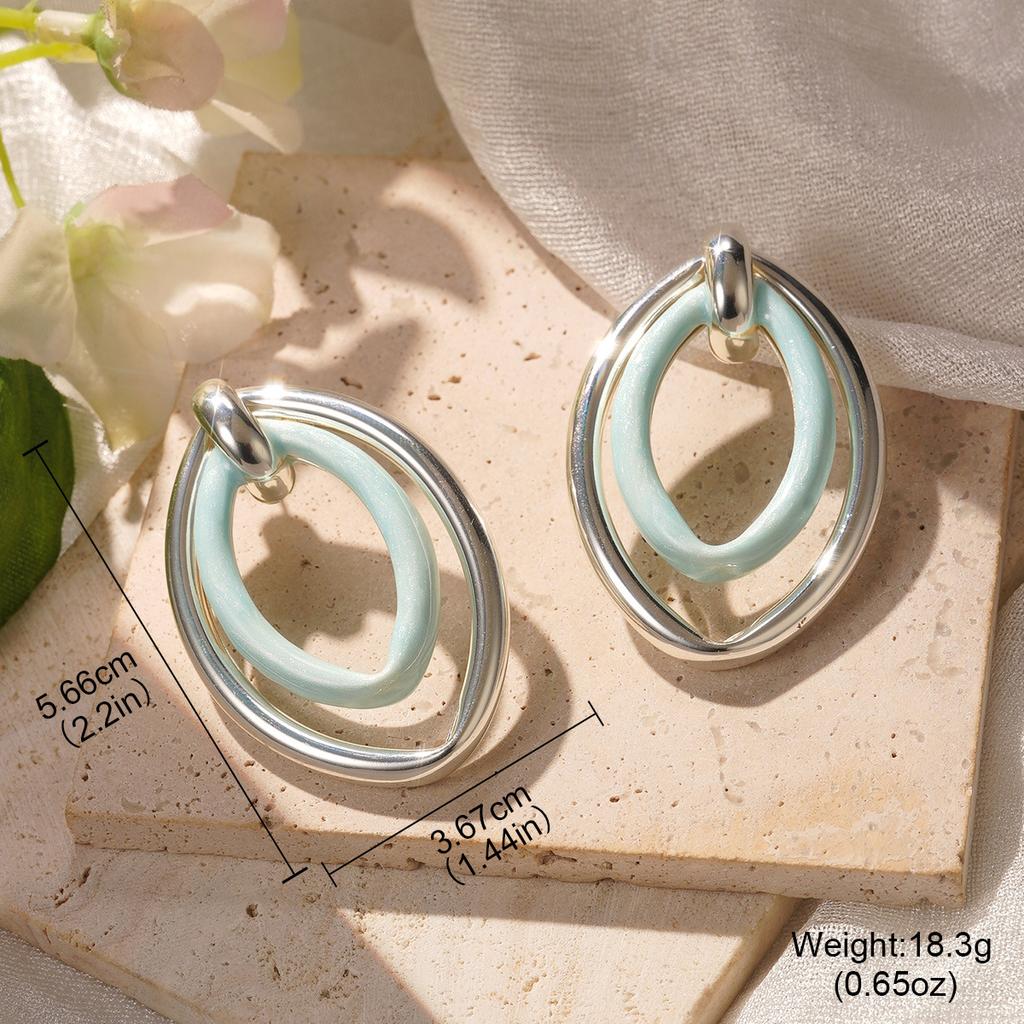 Small fresh and fashionable Ou Ruofeng cure retro love geometric earrings niche temperament ins simple earrings earrings