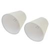 2PCS Fabric Lampshade European Style Clip On Lamp Shade for E14 Screw Chandelier Wall LampPT07 White