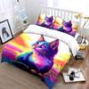 "Colorful Cat Art Decor Set" Soft Comfortable Duvet Cover Bedding Set Included 1*Duvet Cover & 2*Pillowcases gift