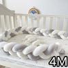 1M/2M/3M/4M  Baby Crib Bumper Protector Bed Braid Knot Cushion for Infant Kids Shares Toddler Baby Bed Bumpers in Crib Newborn