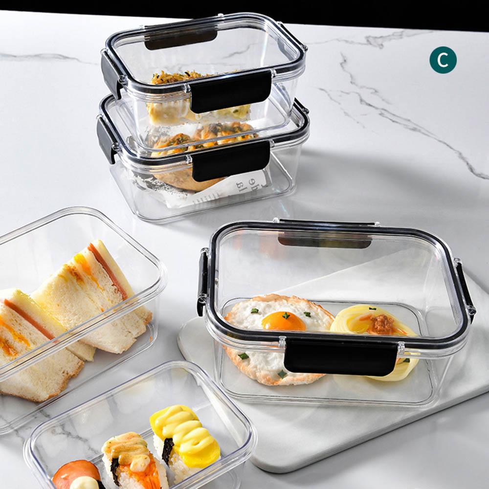 Pojemnik do przechowywania żywności Świeży, Pudełko do przechowywania w lodówce Przezroczyste Hermetyczne Prostokątne Pudełko do przechowywania świeżości Żywność Warzywa Owoce Lunchbox