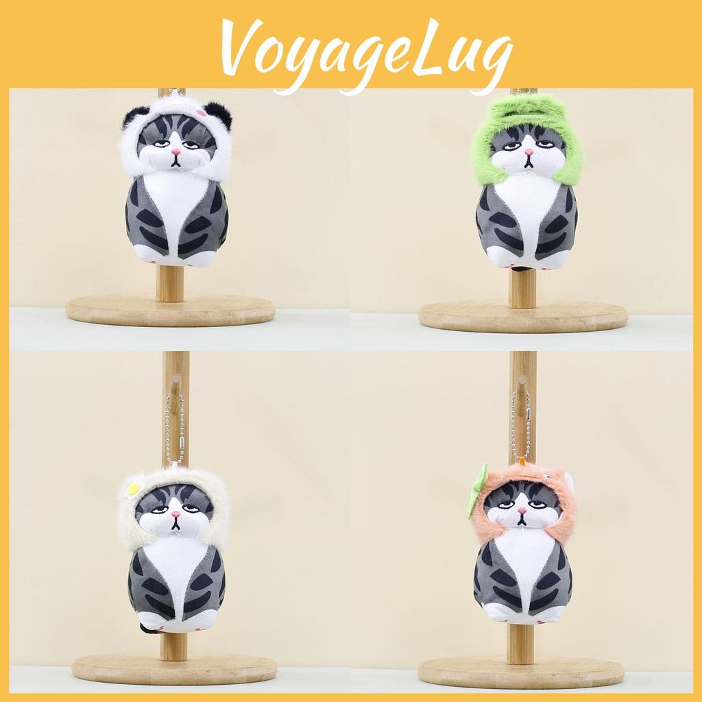 Cat Plush Toy Keychain Fluffy Doll Pendant Backpack Accessory Kids Collectors