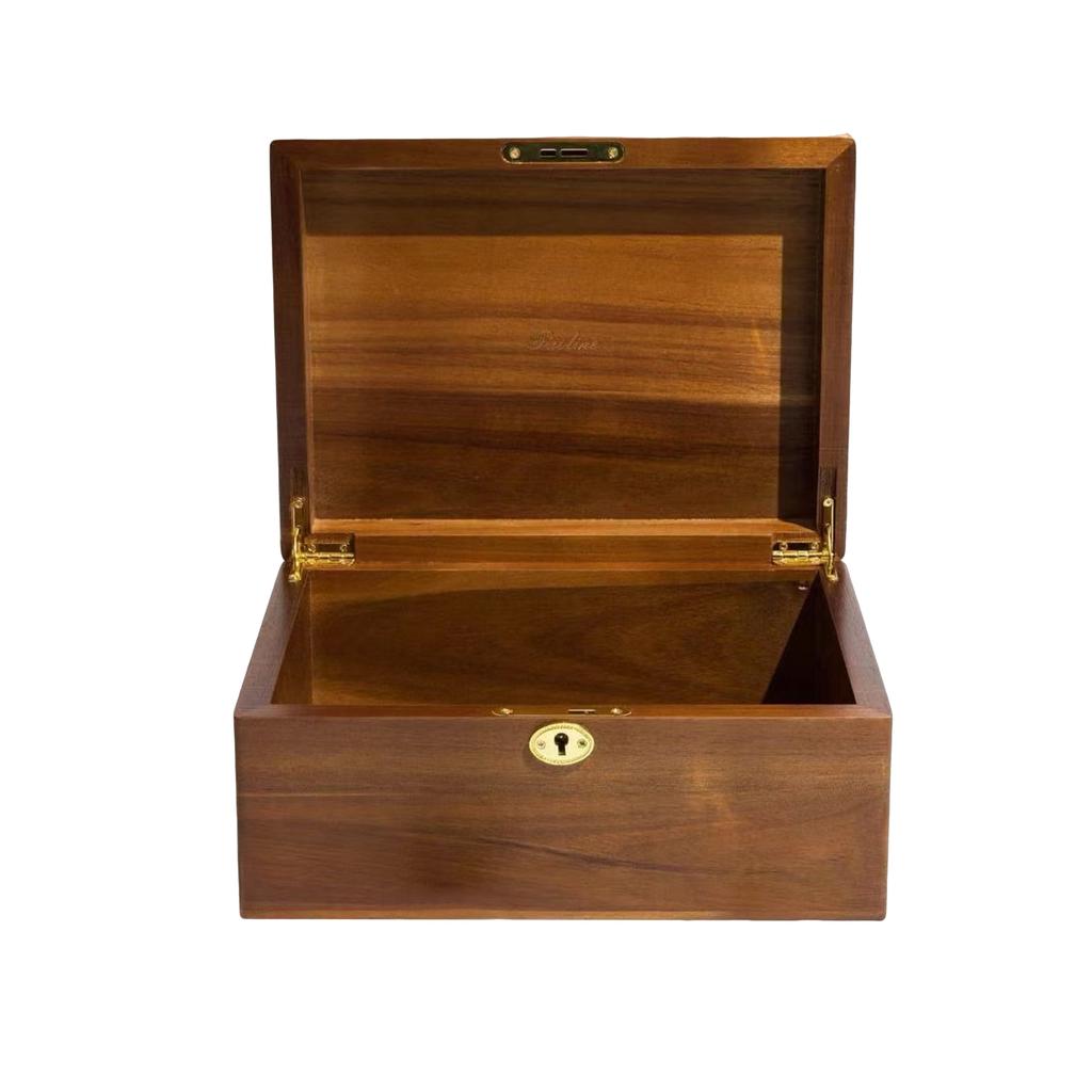 Holz-Aufbewahrungsbox mit Schloss und Schlüssel, Holz-Aufbewahrungsbox, Schmuckschatulle, Organizer.