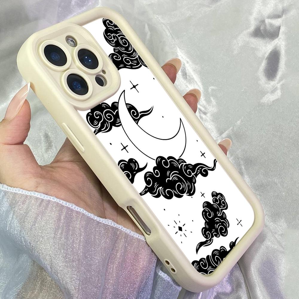 JT524 Sweet Moon for iPhone 17 16 15 14 13 12 11 Pro Max Samsung S26 S25 Ultra A17 A07 A56 A16 A15 A06 A35 A55 Xiaomi 15T Redmi 15c 14C Soft Case