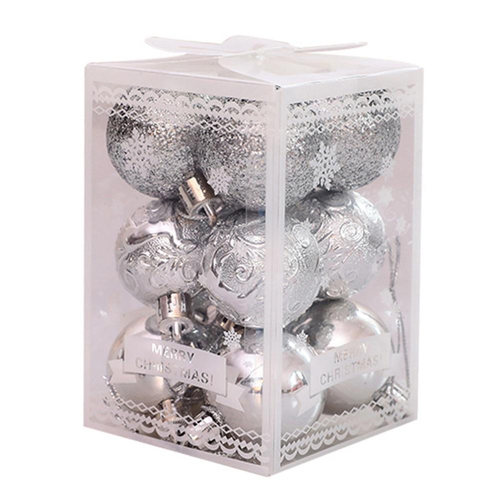 12pcs Christmas Ball Ornament Xmas Tree Ball Bauble Hanging Pendants Home Party Decor 2025 New Year Gift Noel Navidad