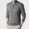 Men's Thick Knit Half-Collar Cardigan Sweater - 2023 Autumn/Winter