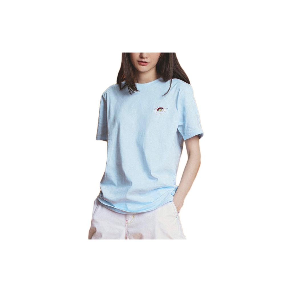 Vans Unicorn Print Short Sleeve T-Shirt Women Tops Light-Blue VN0A54IMUUU