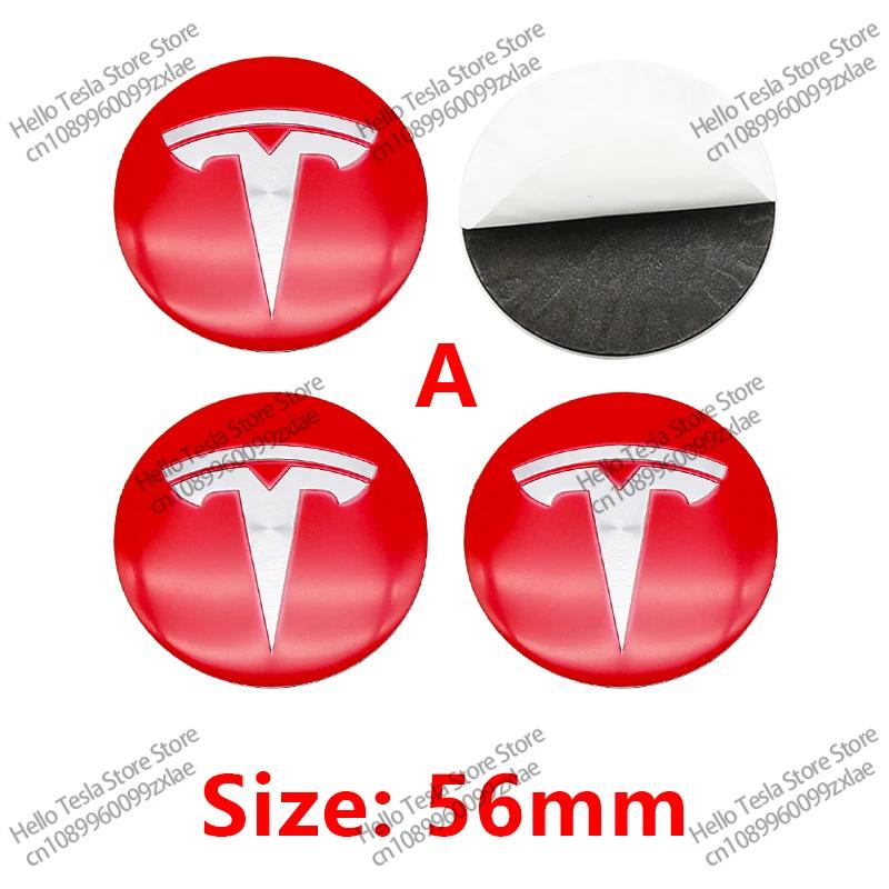 Car Sticker Tesla 4Pcs 56/60mm Car Wheel Center Hub Cap Car Accessorie For Tesla Model 3 2021 S X Y Style Roadster Invader Coil