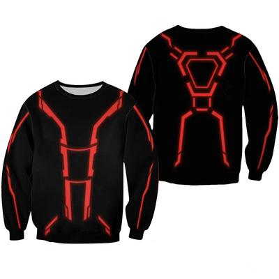 TRON Άρης Cosplay Αποκριάτικο Φούτερ Nine Inch Nails NIN Μπάντα Print Πουλόβερ Ανδρικά Γυναικεία Ρούχα Streetwear Sudadera Μαύρο Τοπ