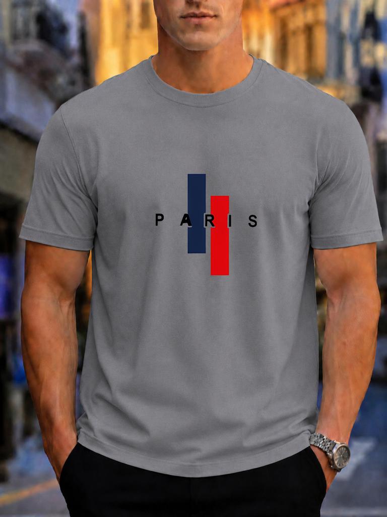 2026 New Sport Breathable Tshirt France Paris Letter Print Casual Crew Neck Unisexs Top Luxury Short Sleeve