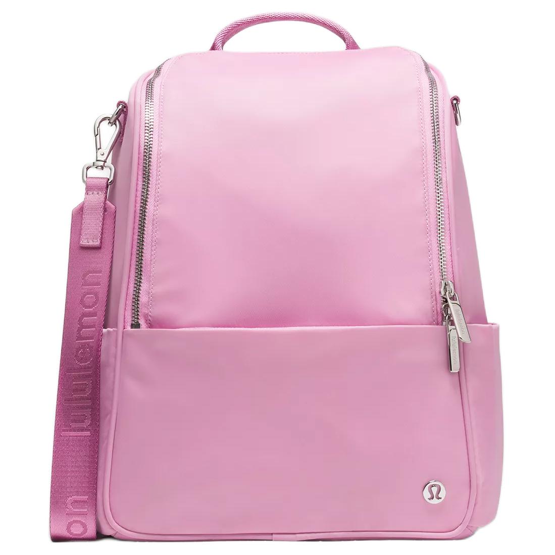 Lululemon City Essentials 10L Brand Logo Adjustable Shoulder Strap Nylon Backpack Small Women backpack Pink-Frost LW9FQXS-071152 Pink Frosting