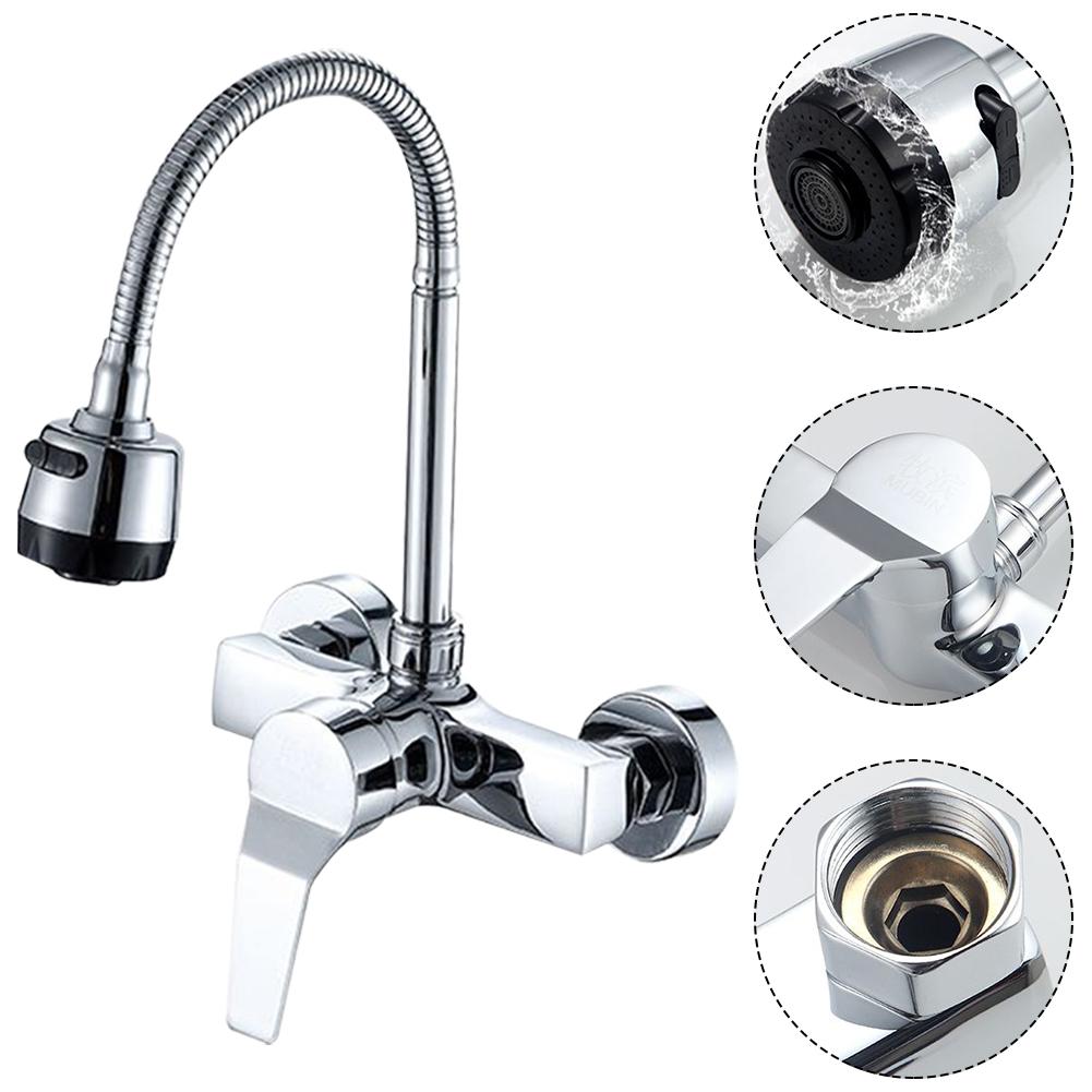 

Смеситель с двойным отверстием для горячего и холодного распыления Барботер Настенный