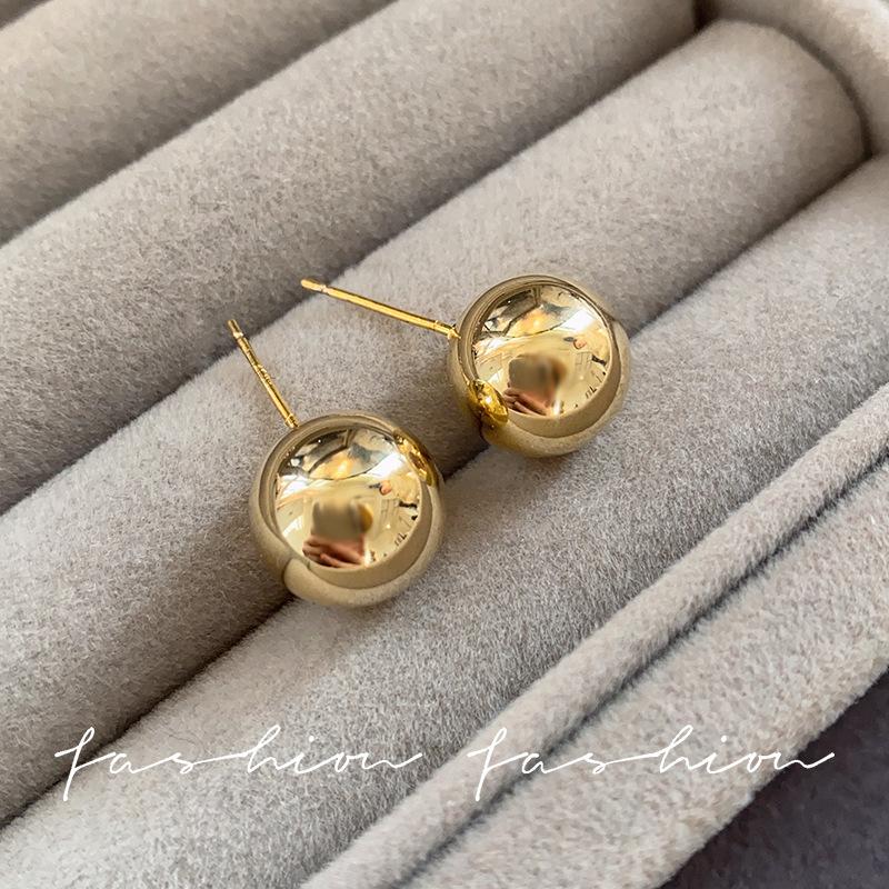 Black pearl stud earrings women s sterling silver light luxury high-end fashion commuter earrings