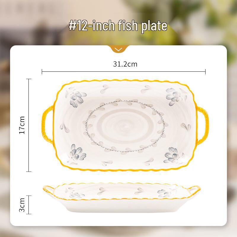 ZISIZ Floral Ceramic Dinnerware Set