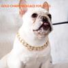 French Fighting Dog Bully Gold Chain S and Msized Dog Collar Pet Necklace Jewelry