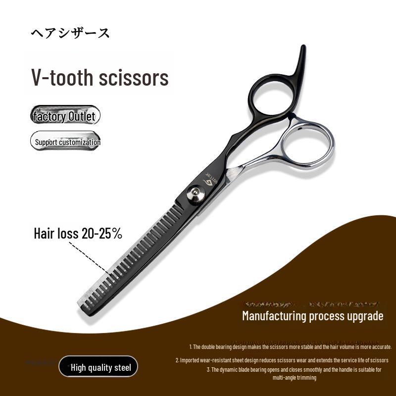 Professional 6-Inch Barber Hairdressing Scissors Set: Includes Flat Shears & Thinning Shears