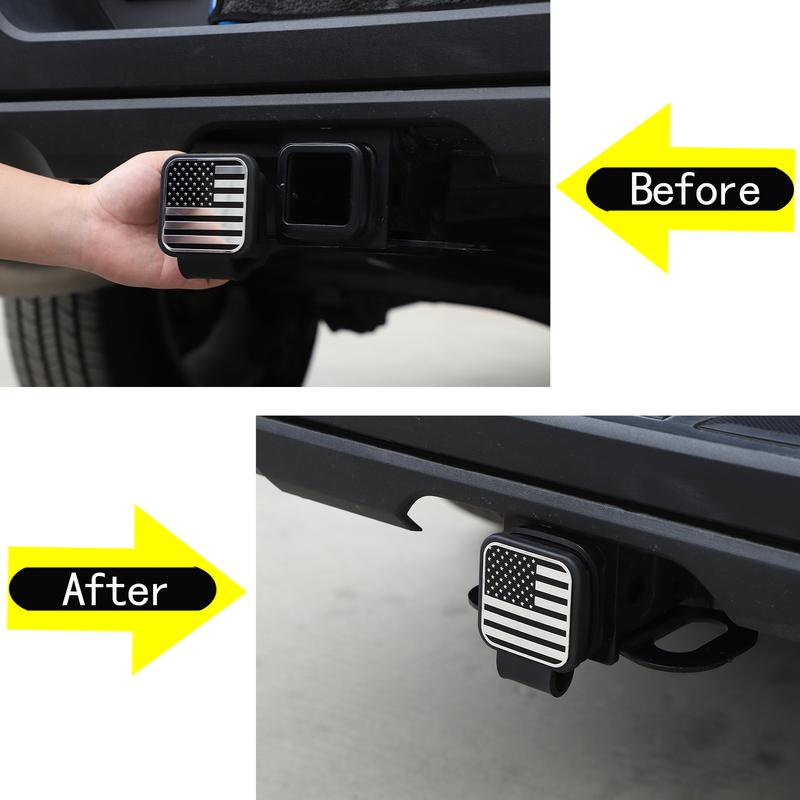 1 Piece Silica Gel Car Plug Cover Trailer Hook Dustproof Plug Square Mouth Protective Cover for Toyota Tundra Pickup 2014-