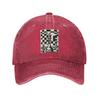 Chess Pieces On Board 1 Washed Denim Cap Casual Baseball Caps Adjustable Hat Summer Unisex Baseball Hats