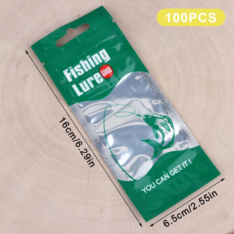 

Lure Casting, Jig, And Other Lure Packaging Bags Resealable Zipper Bags; Long Strip Soft Lure Self-Sealing as the picture