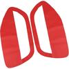 Par Rött Mikrofiberläder Dörrpanel Insatskort Skydd för Ford för Mustang 2006-2009 Bilersättningsdelar