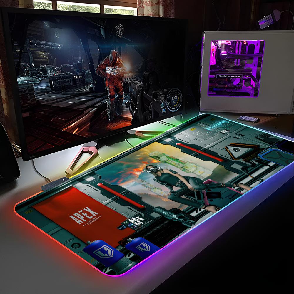 

A-Apex L-Legendse Mouse Pad RGB Backlit Mouse Pad Laptop Mouse Pad Laptop Gamer Computer Desk Gaming Accessories RGB600x300x3mm
