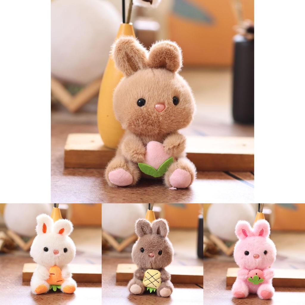Animal Plush Bunny Charm With Super Soft Short Plush For Kids Gift And Accessories