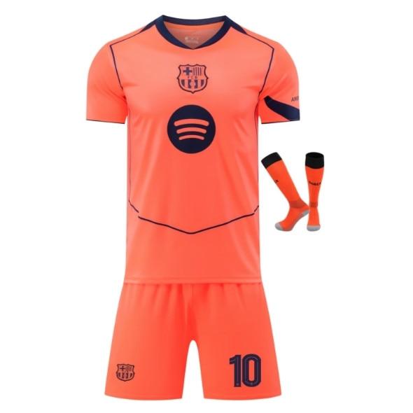 Kids Sportswear Barcelona 10 Yamal 25/26 Season Short Sleeve Soccer Jersey Set Polyester Pink