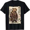 Vintage Japanese Samurai Capybara Warrior Art T-and Kids Tshirt Men Women Cute Animal Soft Cotton Short Sleeve Daily Casual Street Tops