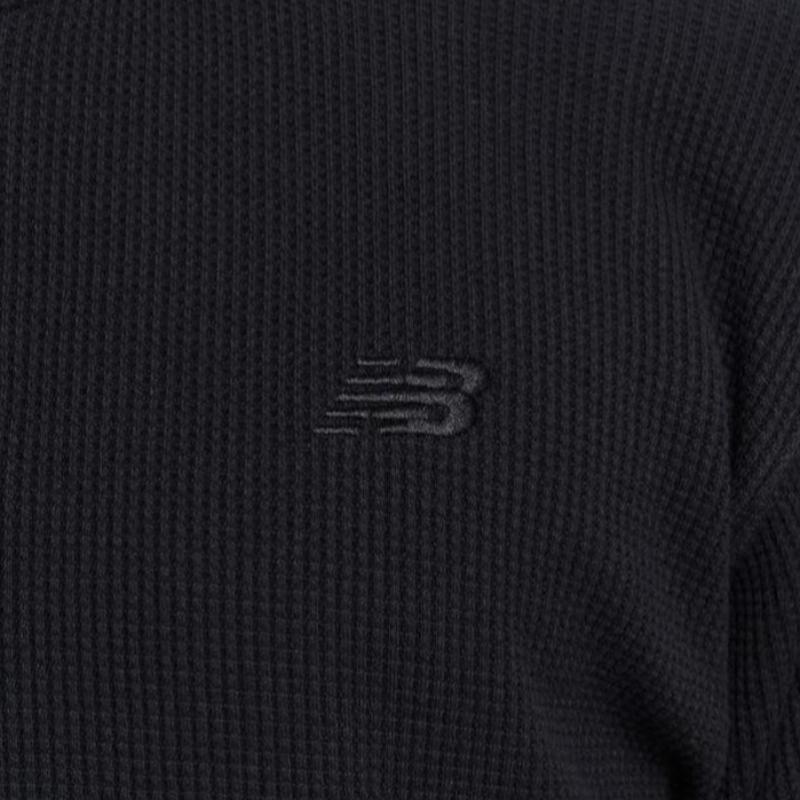 New Balance Long Sleeve Tee Waffle Henley Neck