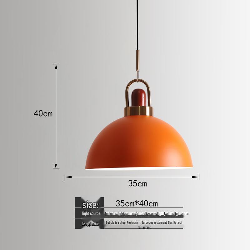 Orange Nordic Industrial Pendant Light for Restaurants & Bars