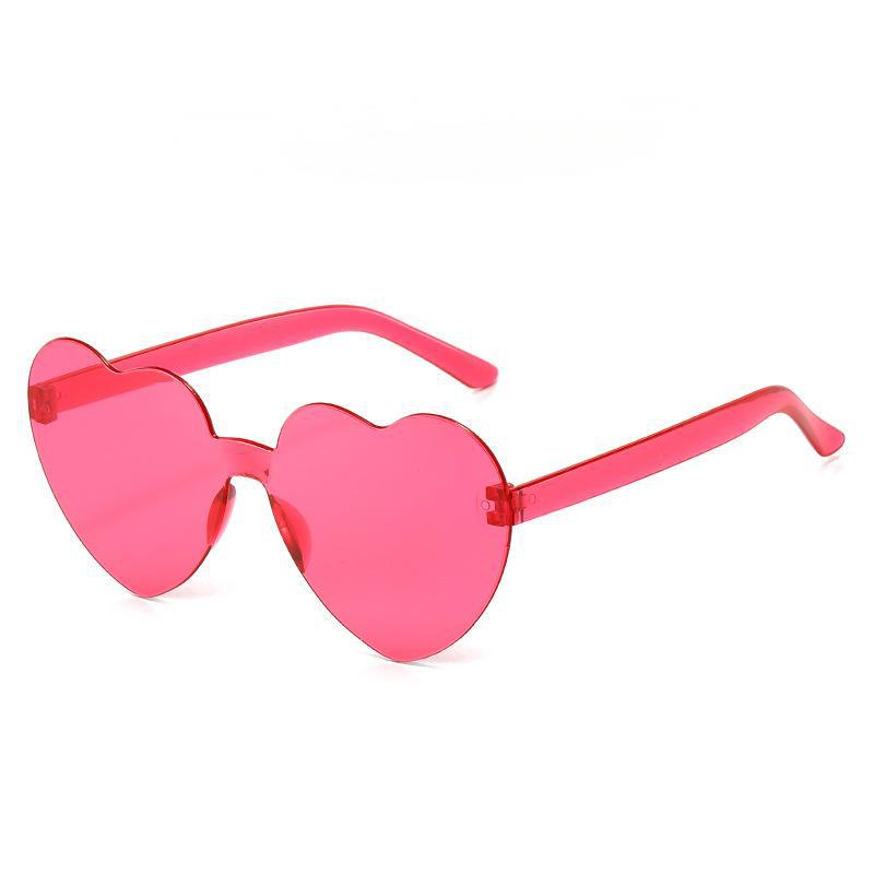 Trendy Heart-Shaped European-American Sunglasses for Women - Masquerade Party & Fun Glasses