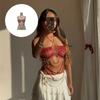 Elegant Red Beaded Body Chain For Women Stylish Statement Jewelry Accessory Perfect For Parties And Weddings