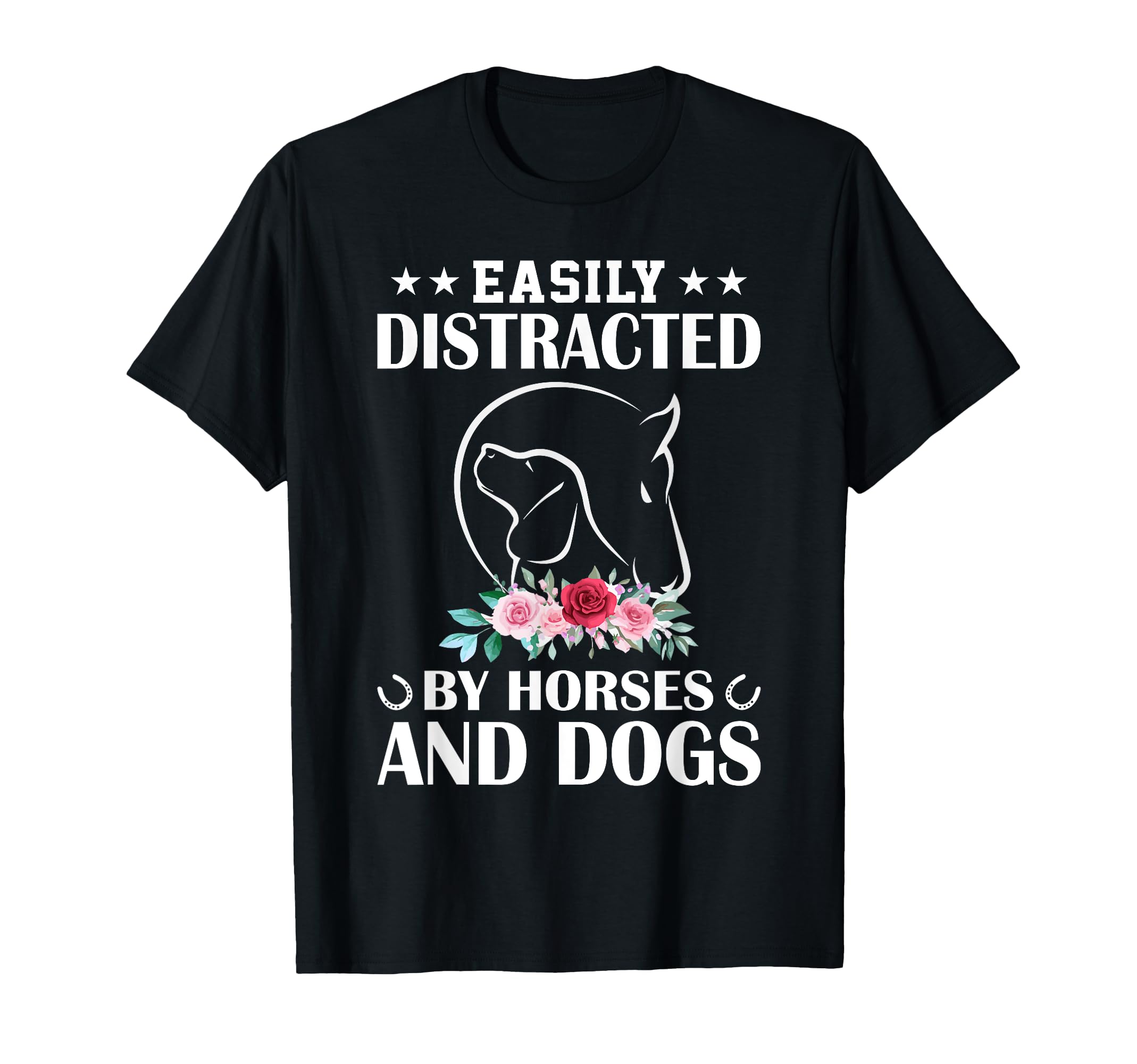 Easily distracting horseback riding T-shirt