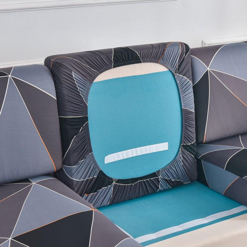 Neuer floral bedruckter Stretch-Sofa-Sitzkissenbezug, Rückenlehnenschutz für Couch, Sofabezug in L-Form, Chaselong-Schonbezüge