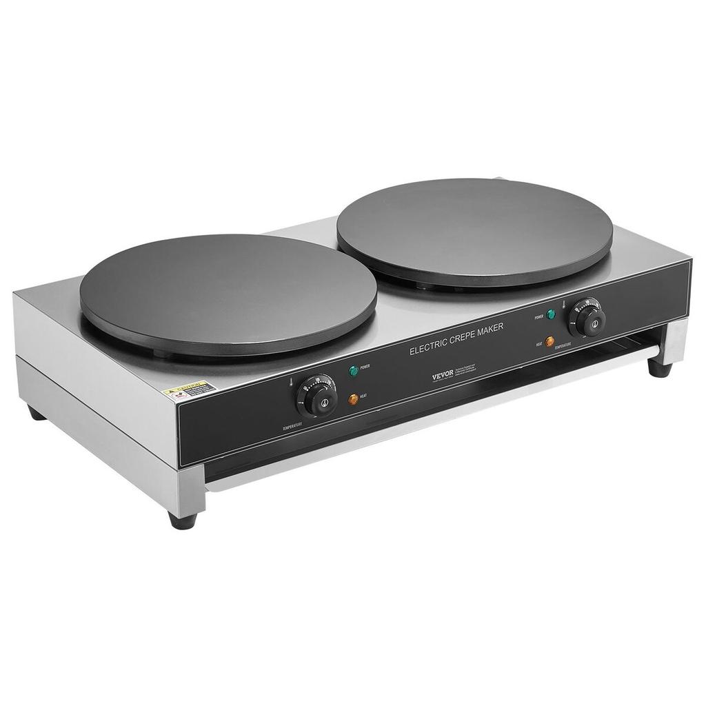 16-Inch Electric Crepe Maker Commercial Crepe Machine 6000W Double Head