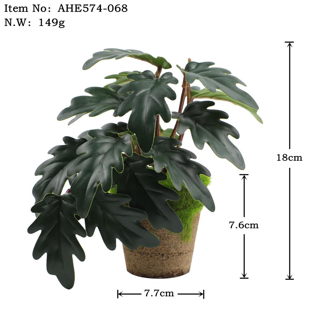 Exquisite Plastic Bonsai Set For Home And Photography Props Eucalyptus Banana Leaf Turtle Back Daisy Hibiscus